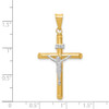 Lex & Lu 14k Two-tone Gold Polished Jesus Crucifix Pendant LAL102634 - 3 - Lex & Lu