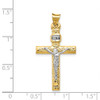Lex & Lu 14k Two-tone Gold Crucifix Pendant LAL102637 - 3 - Lex & Lu
