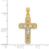 Lex & Lu 14k Two-tone Gold Polished Crucifix Pendant LAL102644 - 4 - Lex & Lu