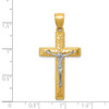 Lex & Lu 14k Two-tone Gold D/C Crucifix Pendant LAL102647 - 3 - Lex & Lu