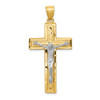 Lex & Lu 14k Two-tone Gold D/C Latin Crucifix Pendant - Lex & Lu