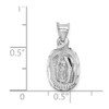 Lex & Lu 14k White Gold Our Lady of Guadalupe Oval Pendant LAL102680 - 3 - Lex & Lu