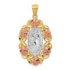 Lex & Lu 14k Two-tone Gold White Rhodium Our Lady of Guadalupe Pendant - Lex & Lu