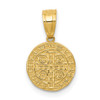 Lex & Lu 14k Yellow Gold San Benito 2 Sided Round Small Pendant - 4 - Lex & Lu