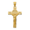Lex & Lu 14k Yellow Gold San Benito 2-Sided Crucifix Pendant LAL102702 - Lex & Lu