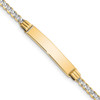 Lex & Lu 14k Yellow Gold Pave Curb ID Bracelet 8'' - Lex & Lu