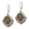 Lex & Lu Sterling Silver Antiqued Roman Bronze Coin Leverback Earrings - 2 - Lex & Lu
