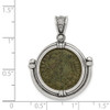 Lex & Lu Sterling Silver Antiqued Roman Bronze Coin Pendant - 4 - Lex & Lu