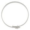 Lex & Lu Sterling Silver Polished Butterfly 4mm Adjustable Bangle - 2 - Lex & Lu