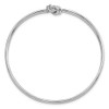 Lex & Lu Sterling Silver w/Rhodium Polished Knot Slip on Bangle - 2 - Lex & Lu