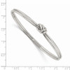 Lex & Lu Sterling Silver w/Rhodium Polished Knot Slip on Bangle - 3 - Lex & Lu