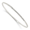 Lex & Lu Sterling Silver D/C Slip-on Bangle LAL102850 - Lex & Lu