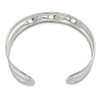 Lex & Lu Sterling Silver Polished Twisted Center Cuff Bangle - 2 - Lex & Lu