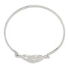 Lex & Lu Sterling Silver Heart within a Heart Bangle Bracelet - 2 - Lex & Lu