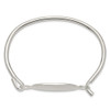 Lex & Lu Sterling Silver w/Oval ID Plate Bangle Bracelet - 2 - Lex & Lu