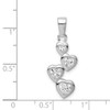 Lex & Lu Sterling Silver Graduated CZ Heart Pendant - 4 - Lex & Lu