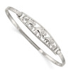 Lex & Lu Sterling Silver Elephant Hinged Bangle - Lex & Lu