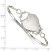 Lex & Lu Sterling Silver Heart Locket Flexible Bangle Bracelet - 4 - Lex & Lu