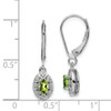Lex & Lu Sterling Silver Diamond & Peridot Earrings LAL103209 - 4 - Lex & Lu