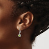 Lex & Lu Sterling Silver Diamond & Peridot Earrings LAL103221 - 3 - Lex & Lu