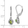 Lex & Lu Sterling Silver Diamond & Peridot Earrings LAL103233 - 4 - Lex & Lu