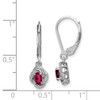 Lex & Lu Sterling Silver Diamond & Created Ruby Earrings LAL103235 - 4 - Lex & Lu