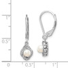 Lex & Lu Sterling Silver Diamond & FW Cultured Pearl Earrings LAL103236 - 4 - Lex & Lu