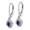 Lex & Lu Sterling Silver Diamond & Created Sapphire Earrings LAL103240 - 2 - Lex & Lu
