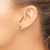 Lex & Lu Sterling Silver Amethyst & Diamond Earrings LAL103256 - 3 - Lex & Lu