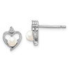 Lex & Lu Sterling Silver FW Cultured Pearl & Diamond Earrings LAL103259 - Lex & Lu