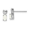 Lex & Lu Sterling Silver Created Opal Earrings LAL103273 - Lex & Lu
