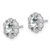 Lex & Lu Sterling Silver White Topaz & Diamond Earrings LAL103285 - 2 - Lex & Lu