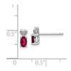 Lex & Lu Sterling Silver Created Ruby & Diamond Earrings LAL103302 - 4 - Lex & Lu