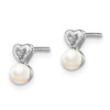 Lex & Lu Sterling Silver FW Cultured Pearl & Diamond Earrings LAL103303 - 2 - Lex & Lu