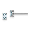 Lex & Lu Sterling Silver 5x3mm Oval Aquamarine Post Earrings - Lex & Lu