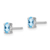 Lex & Lu Sterling Silver 5x3mm Oval Aquamarine Post Earrings - 2 - Lex & Lu