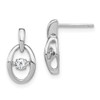 Lex & Lu Sterling Silver CZ Birthstone Vibrant Earrings - Lex & Lu