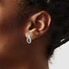 Lex & Lu Sterling Silver Created Blue Sapphire Birthstone Vibrant Earrings - 3 - Lex & Lu