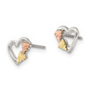 Lex & Lu Sterling Silver & 12K Small Heart Post Earrings - 2 - Lex & Lu