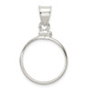 Lex & Lu Sterling Silver 19.1 x 1.5mm $0.01 Plain Coin Bezel Pendant - 3 - Lex & Lu