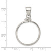 Lex & Lu Sterling Silver 21.1 x 2mm $0.05 Plain Coin Bezel Pendant - 4 - Lex & Lu