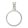 Lex & Lu Sterling Silver 24.1 x 1.7mm $0.25 Plain Coin Bezel Pendant - Lex & Lu