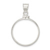 Lex & Lu Sterling Silver 24.1 x 1.7mm $0.25 Plain Coin Bezel Pendant - 3 - Lex & Lu