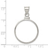 Lex & Lu Sterling Silver 24.1 x 1.7mm $0.25 Plain Coin Bezel Pendant - 4 - Lex & Lu