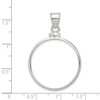 Lex & Lu Sterling Silver 26.4 x 1.8mm Susan B. Anthony Plain Coin Bezel Pendant - 4 - Lex & Lu