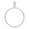 Lex & Lu Sterling Silver 40.6 x 3.1mm Plain Coin Bezel Pendant - Lex & Lu