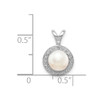 Lex & Lu Sterling Silver Diamond & FW Cultured Pearl Pendant LAL103518 - 5 - Lex & Lu