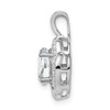 Lex & Lu Sterling Silver Diamond & White Topaz Pendant LAL103523 - 2 - Lex & Lu