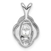 Lex & Lu Sterling Silver Diamond & White Topaz Pendant LAL103523 - 3 - Lex & Lu