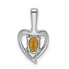 Lex & Lu Sterling Silver Citrine & Diamond Pendant LAL103551 - 4 - Lex & Lu